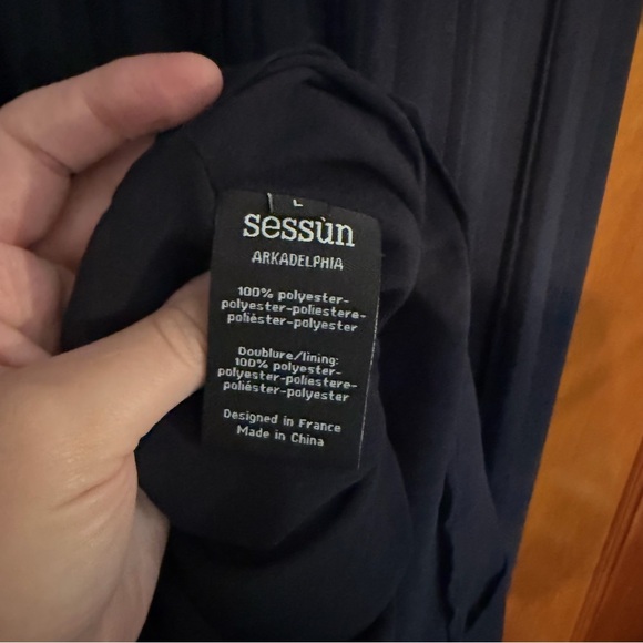 Sessun Arkadelphia pleated navy dress - Picture 8 of 11